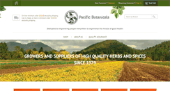 Desktop Screenshot of pacificbotanicals.com